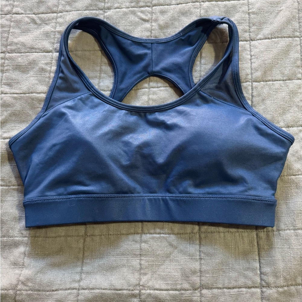 Ideology Blue Racerback Sports Bra Moisture-Wicking